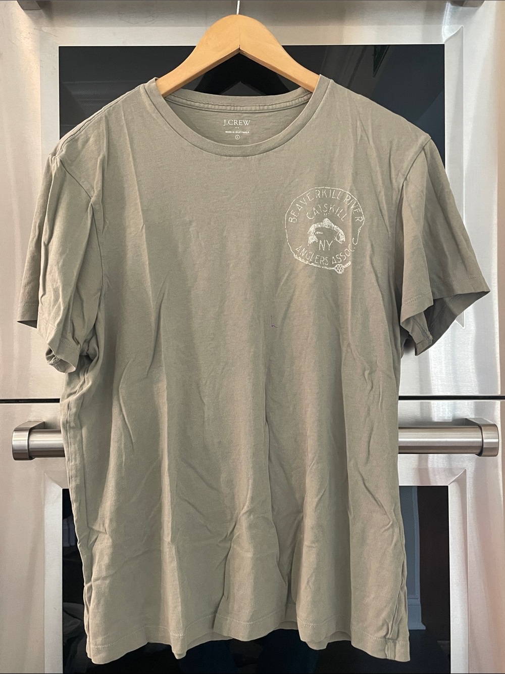 J. Crew Men's Olive Graphic Short-Sleeve Tee